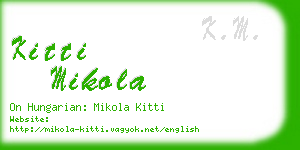 kitti mikola business card